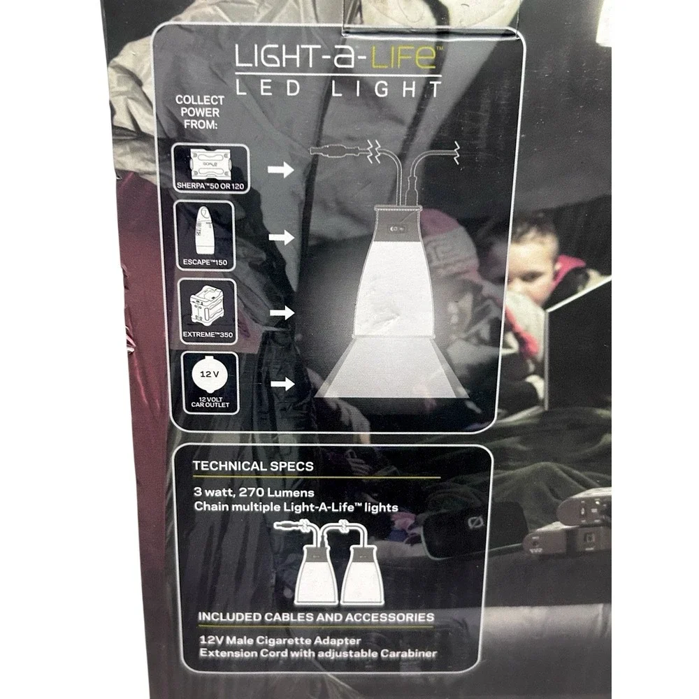 Goal Zero Light A Life LED Lantern Power Anywhere Camping Outdoors 270 Lumens‎